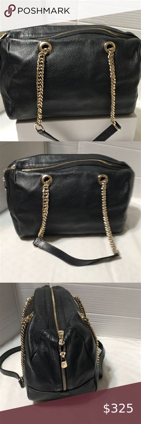 versace pebbled leather shoulder bag